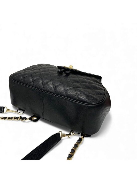 Chanel Bag Backpack Rucksack Black Gold Quilted Turn Lock main image 9